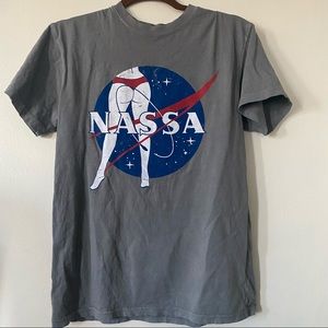 REVICE denim "NASSA" graphic tee